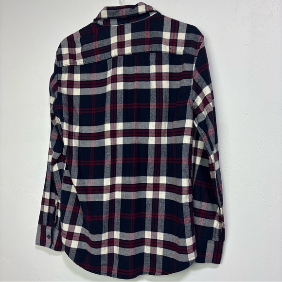 American Eagle NWT Flannel Plaid Men's Button Up Shirt Long Sleeve Small Navy - Picture 4 of 8